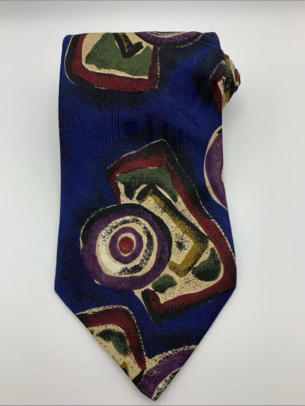 Vintage Christian Dior Abstract Silk Art Tie